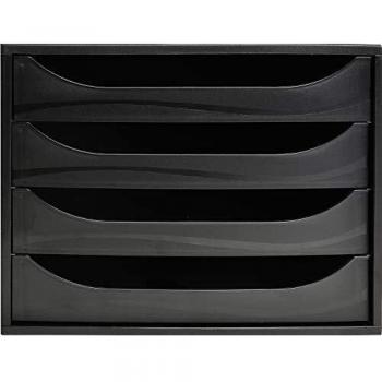 Exacompta EcoBox - Juego de cajones EcoBlack
