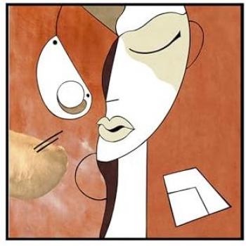 Cuadro Retrato de Lienzo Negro con Marco - 100x4x100 cm - Estilo y Calidad Premium
