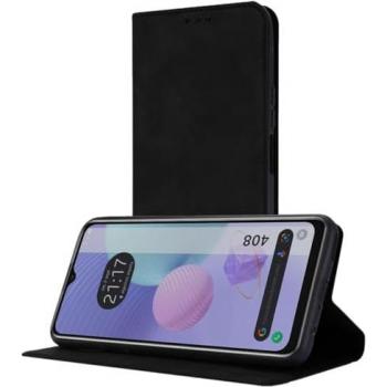 Funda Libro de Polipiel Negra con Tarjetero para TCL 408