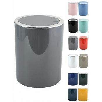Cubo de Basura Basculante Kamaka 6L Gris - ABS Polipropileno