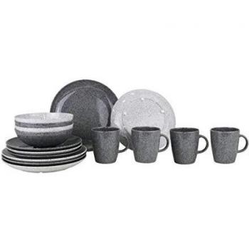 Juego de Vajilla Gimex Solid Line 16 Piezas Granito Gris