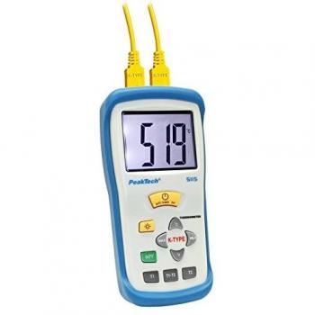 Termómetro Digital Peaktech 5115, Rango de -50 a +1300 °C, Medición en °C/°F, 2 Canales