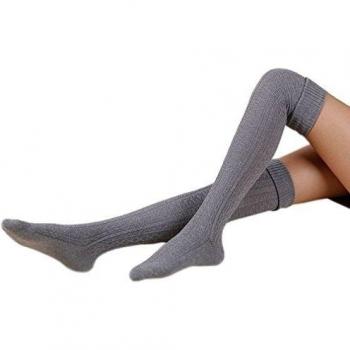 1 par el volumen de negocios de la manera delgada de movimiento de algodón calcetines hasta la rodilla hinchables transpirable Sweat elegantes piernas calientes de los calcetines de la muchacha adolescente atractiva de las mujeres Tentación