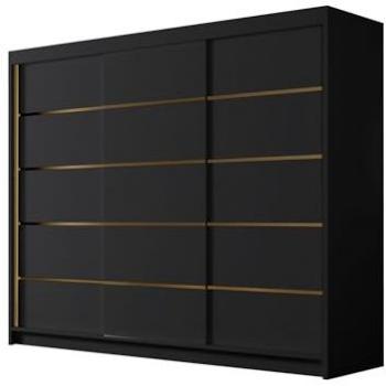Armario Corredero Atlanta 191, Negro, 250x215x58cm