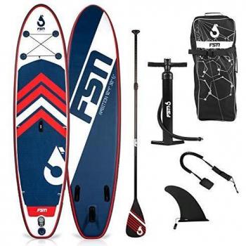 Set de Paddle Surf Hinchable Ambition 10'4 con Pagaie, Leash, Bomba, Anillos de Kayak y Bolsa de Transporte