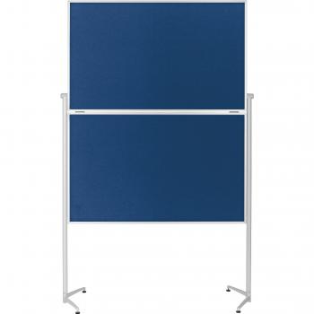 Mesa de Moderación Plegable Evolution Plus, 1500 x 1200 mm, Estructura de Aluminio, Tapiz de Fieltro Azul, Ajustable Sin Escalas, Altura Máxima: 2.10