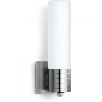 Aplique LED de exterior Steinel L 260 S con sensor de movimiento, acero inoxidable, 240°, 12 m, 703 lm, 9,21 W