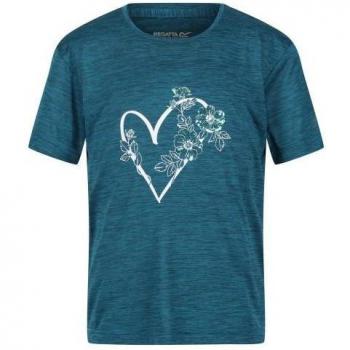 Camiseta Regatta Findley Keep Going Corazón de Jaspeada para Niños/Niñas