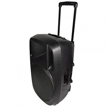 QTX XCAB-15 Portable 15 Full Range PA Speaker Cabinet with 300W Output and Retractable Trolley Handle