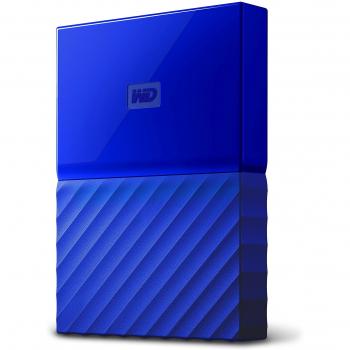 WD My Passport - Disco Duro Portátil de 1 TB y Software de Copia de Seguridad Automática, Azul