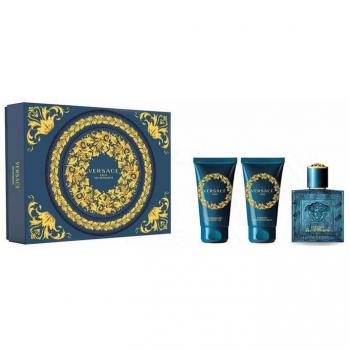 Versace Eros Eau De Toilette Spray 50ml Set 3 Piezas