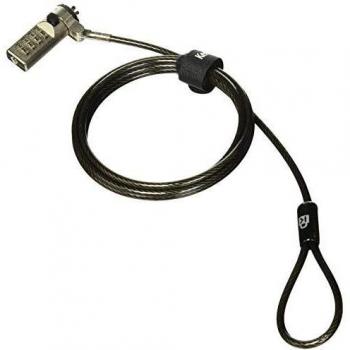 Kensington N17 Combination Laptop Lock for Dell Devices with Keyless, Resettable 4-Number Combination, Unique Lock Engagement and Carbon Steel Cable - 1.8m Length