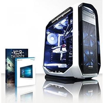VIBOX Arctic Fox 1 - 4,0GHz Intel i7 6-Core CPU, GTX 1080 GPU, KFA2 GALAX Hall of Fame, Ordenador de sobremesa Gaming con enfriador por agua con unidad central, Windows 10, Iluminaciàn interna blanco