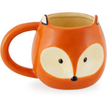 Taza cerámica con diseño de zorro de 482 ml