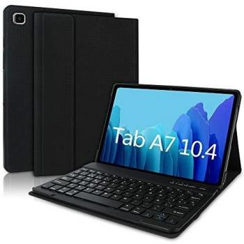 Funda Teclado para Samsung Galaxy Tab A7 10.4 2020, Español Ñ Teclado Bluetooth Inalámbrico Extraíble para Estuche Protector Samsung Galaxy Tab A7 SM-T500/T505/T507 2020