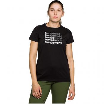 Camiseta de mujer Trangoworld Ohrid Evasion manga corta negro gris tamaño L