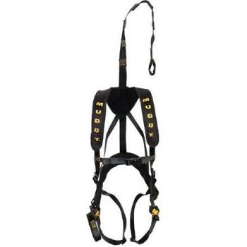 MUDDY MUD-MSH120 MAGNUM ELITE Safety Harness with Lineman's Belt, Tree Strap, Suspension Relief Strap, Black/Orange