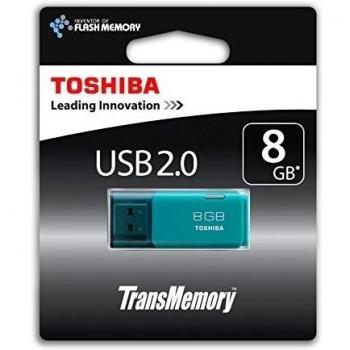 Toshiba Hayabusa Memoria USB 2.0 de 8GB en Color Azul Aqua