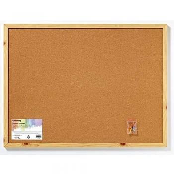 Tablón de anuncios de corcho 60x80 cm color madera antigua