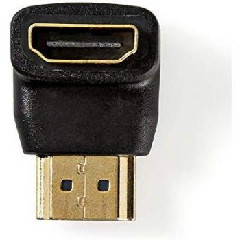 Adaptador HDMI Femenino 90° Angulado Negro