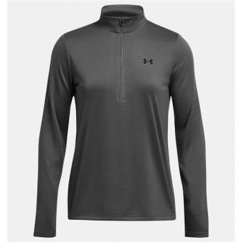 Camiseta de fitness Under Armour Tech Solid Half Zip Mujer Gris