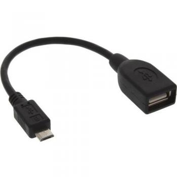 InLine 31606 Adaptador de Cable Micro-USB USB A Negro - Adaptador para Cable