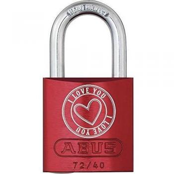 Abus 72/40 COLOR LOVE B - Candado Aluminio 40 mm corazón rojo blister