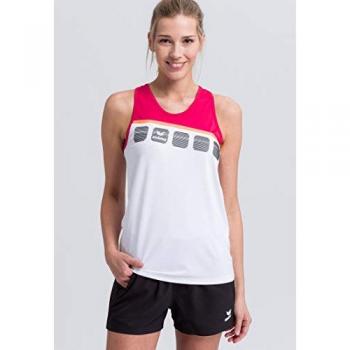 Erima Women's Tank Top 5-C Sleeveless T-shirt White / Love Rose / Peach 36