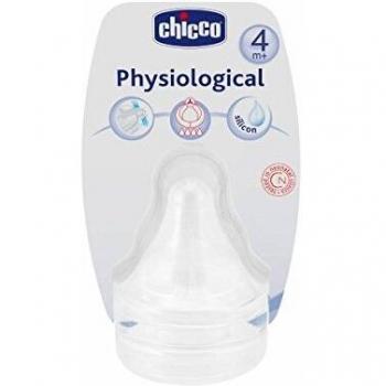 Chicco Physiological - Tetina boca ancha de silicona, flujo papilla, 2 unidades, 4 meses en adelante