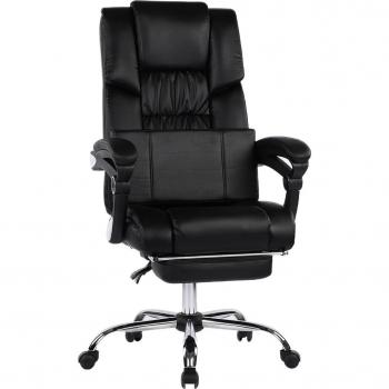 Silla de escritorio en símil piel Max con diseño ergonómico y soporte lumbar