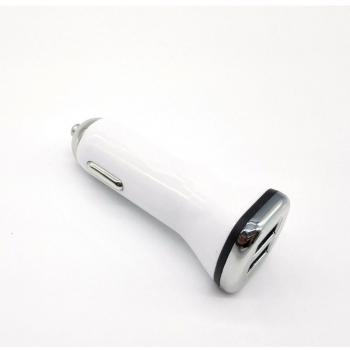 Carcasa cargador de coche, 3,1/15 W 2-puertos USB cargador de coche para iPhone 6 5S 4S, iPad 4, iPad mini, Samsung Galaxy S4 S3 S5, el GPS y dispositivos digitales blanco