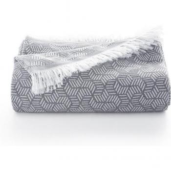 Colcha multiusos cama y sofa. Plaid foulard cubrecama mantas de sofa suave y transpirable algodón diseño geométrico - 180x140 cm