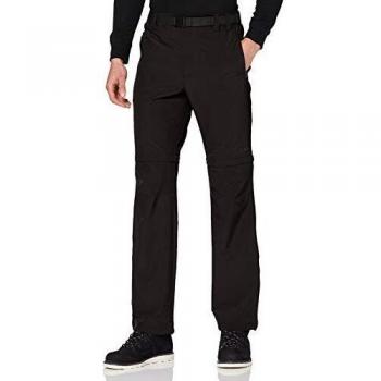 CMP Men's Long Stretch Zip-Off Outdoor Trousers - Black, Regular Fit 52