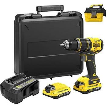 STANLEY CPROF637 Kit: Taladro Percutor BRUSHLESS + Aspirador V20
