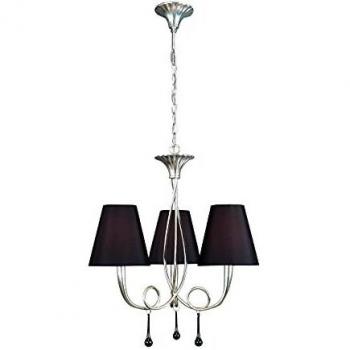 Lámpara Colgante Mantra Paola Plata 3 Luces Pintada