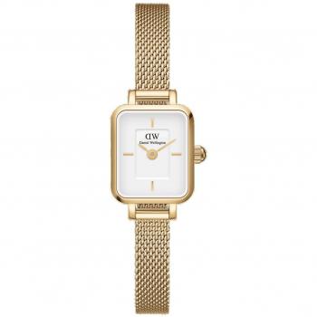 Reloj de Mujer Daniel Wellington Quadro Mini Evergold 15.4x18.2mm Gold con Correa de Malla y Cuarzo