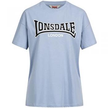 Lonsdale Ousdale Women's Oversized Short Sleeve T-shirt in Pastel Blue/Black/White