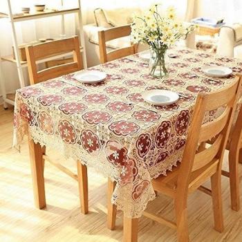 Alta Continental paños de encaje Home , cubrir ,130*130cm rojo vino