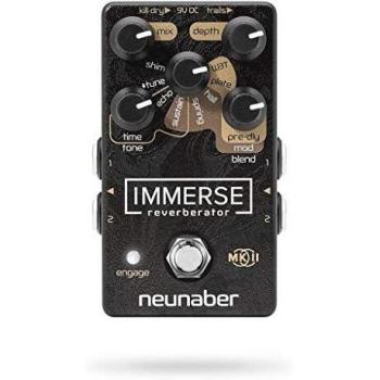 Neunaber Audio IMMERSE REVERBERATOR MK II - Reverb Pedal, features include: high-quality reverb algorithms (Plate, Hall, Spring, etc.), adjustable parameters (decay, mix, tone), true bypass switching,
