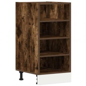 Armario de cocina inferior roble ahumado 40x44,5x81,5 cm madera compuesta