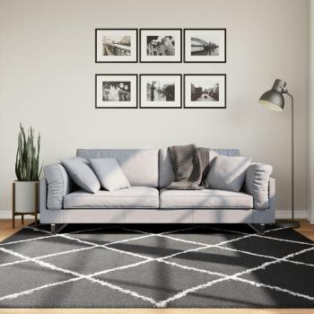 Alfombra peluda moderna PAMPLONA 200x200cm color Antracita, Beige, Crema - Alfombra de área para sala de estar, dormitorio y salón