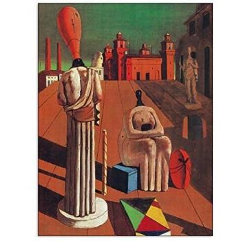 Artopweb Panel Decorativo con Diseño De Chirico Le Muse Inquietanti, Madera, Multicolor, 60x3x80 cm