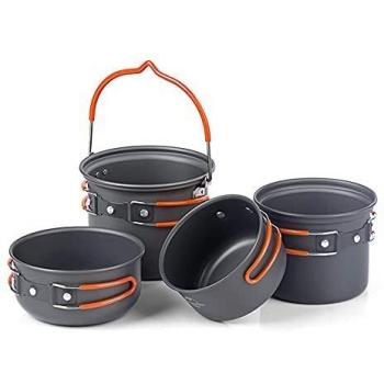 Set de Camping Naturehike 4 en 1 - Utensilios de Aluminio Actualizados 463 g
