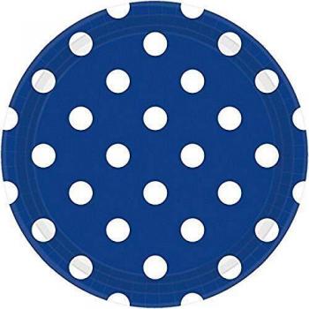 Amscan International – 551537 – 105 Plato de papel de 23 cm), diseño de lunares