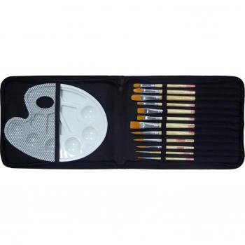 Set de Pinceles Artcreation con Estuche y Paleta