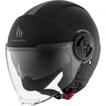 Casco MT Viale SV S Solido - Protección y Estilo, Casco Jet Viale SV S Negro Mate