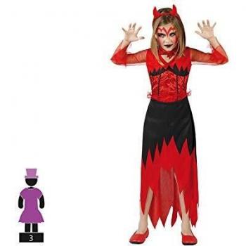 ATOSA disfraz demonia niña infantil rojo y negro 10 a 12 años