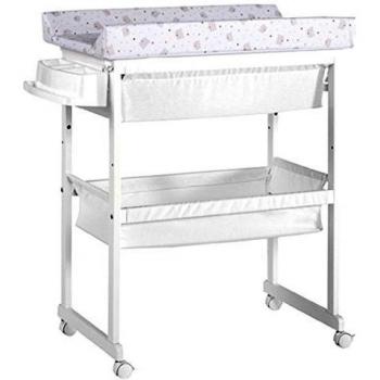 Micuna B-1158 Plus - Bañera con tapizado osos corazones, color blanco y beige