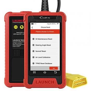 LAUNCH CRE205 OBD2 Machine Diagnosis, ABS SRS Coche Escáner con 5 Servicios de reinicio, Lectura/borrado de códigos de Error, Auto Vin, Datos en Vivo, actualización de WiFi con Pantalla táctil