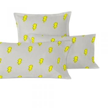 Funda de Almohada Infantil Thunder 60x60 cm, 100% Algodón, Calidad 150 TC, Fabricada en España